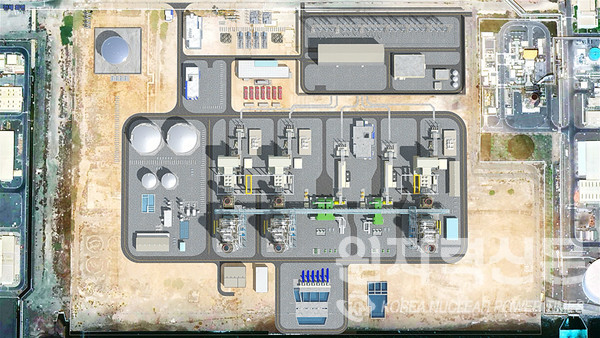 UAE 수전력청(Emirates Water and Electricity Company)이 발주한 푸자이라 F3 복합발전 프로젝트(Fujairah F3) 조감도
