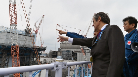 IAEA Director General Rafael Mariano Grossi visit to TEPCO's Fukushima Daiichi Nuclear Power Plant during his official visit to Japan, 26 February 2020. (Photo: D. Calma/IAEA)