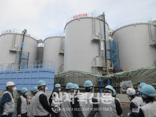 도쿄전력 후쿠시마  처리수 저장탱크 보관지역.   사진 = 원자력신문