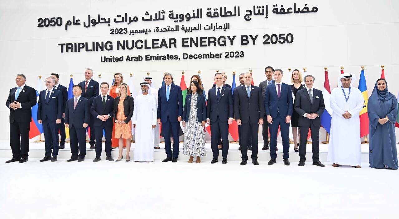 우리나라를 포함한 미국, 프랑스, 영국, UAE, 스웨덴 등 전세계 22개국은 지난 2일(현지 시간) 아랍에미리트 두바이에서 ‘넷제로 뉴클리어 이니셔티브(NetZero Nuclear Initiative)’ 지지 선언문을 채택했다.사진출처 = 산업부